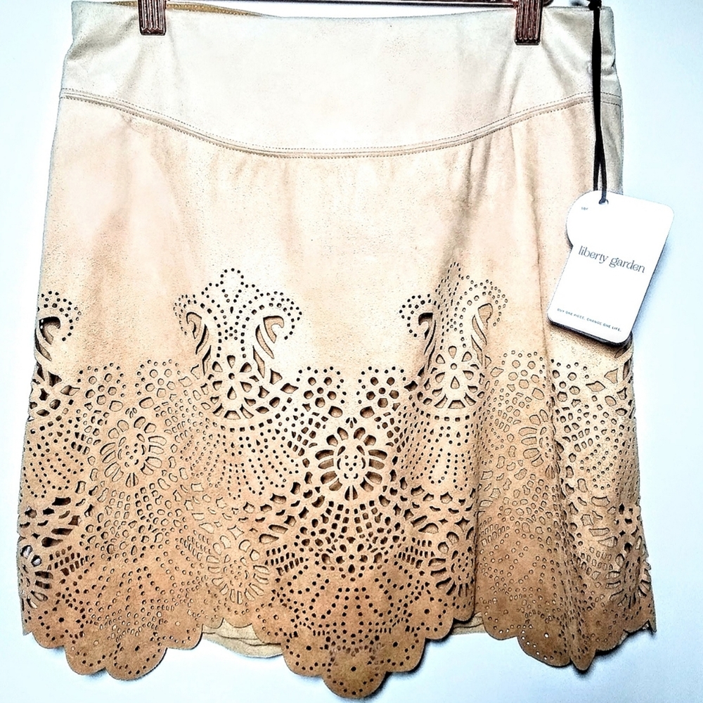Liberty Garden Faux Suede Ombre Skirt